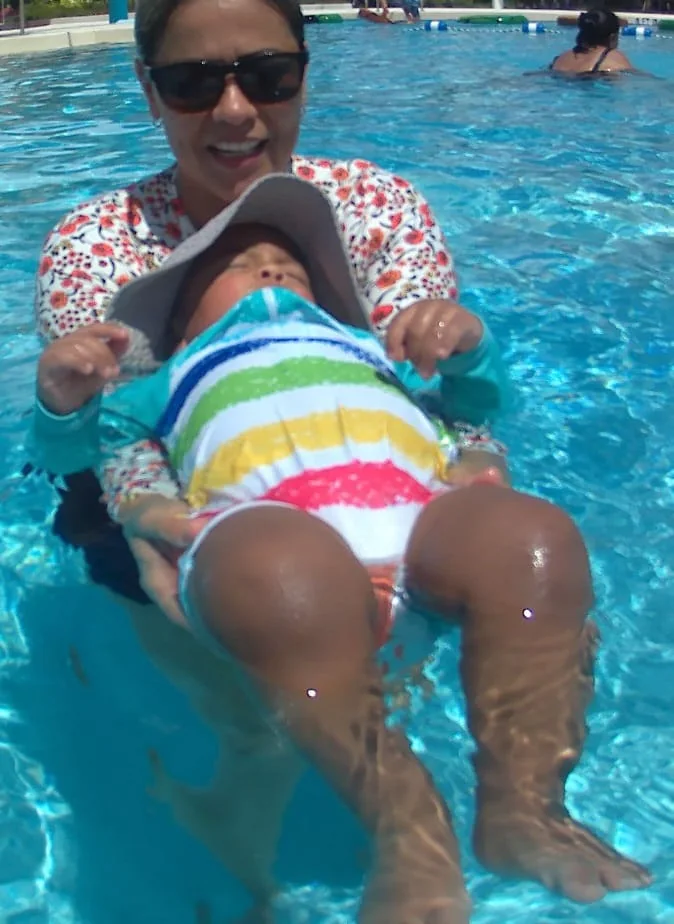 Diana Balsero actualmente durante una clase de natación